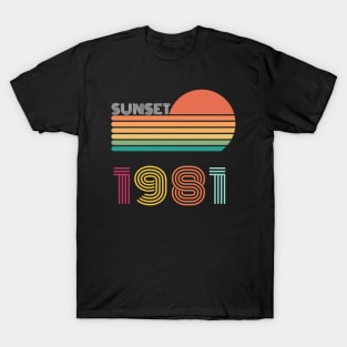 Sunset Retro Vintage 1981 T-Shirt